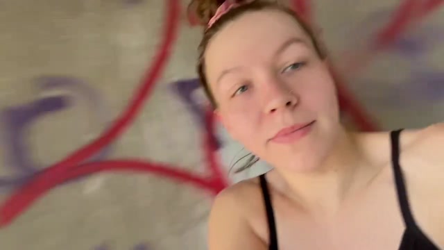 Jasmine Marie fucks herself under a bridge
